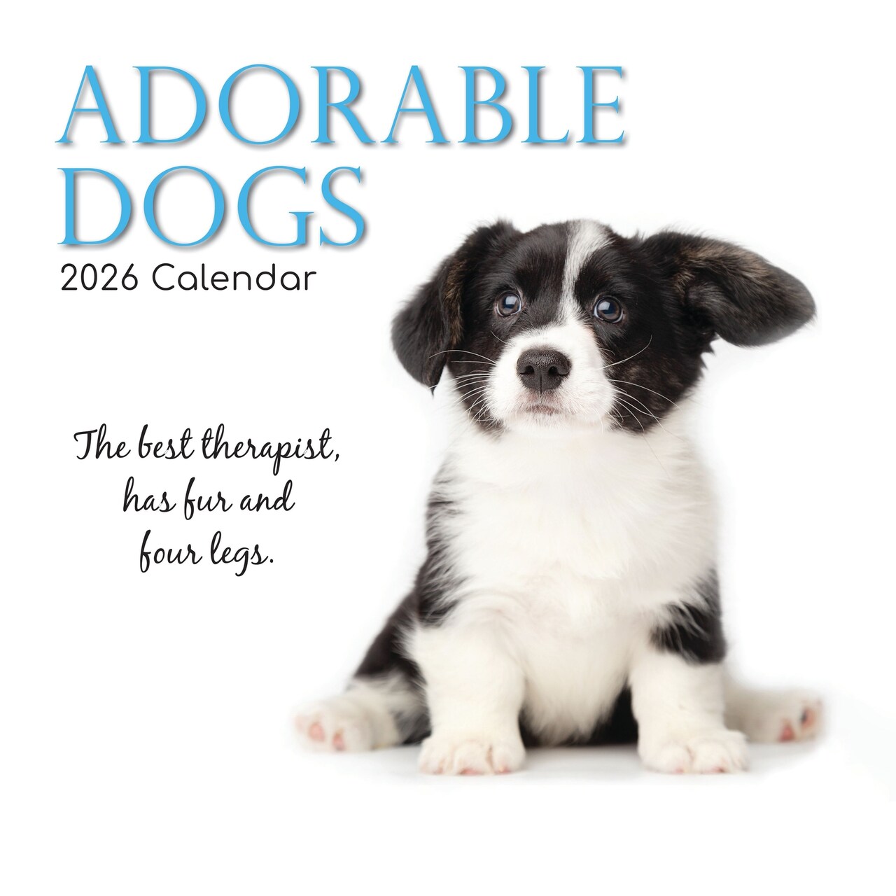 The Gifted Stationary 2026 Square Wall Calendar, Adorable Dogs, 16-Month Animals Theme Hanging Calendar with 180 Reminder Stickers, Month Planner for Home, or Creative Spaces, 12x12 In